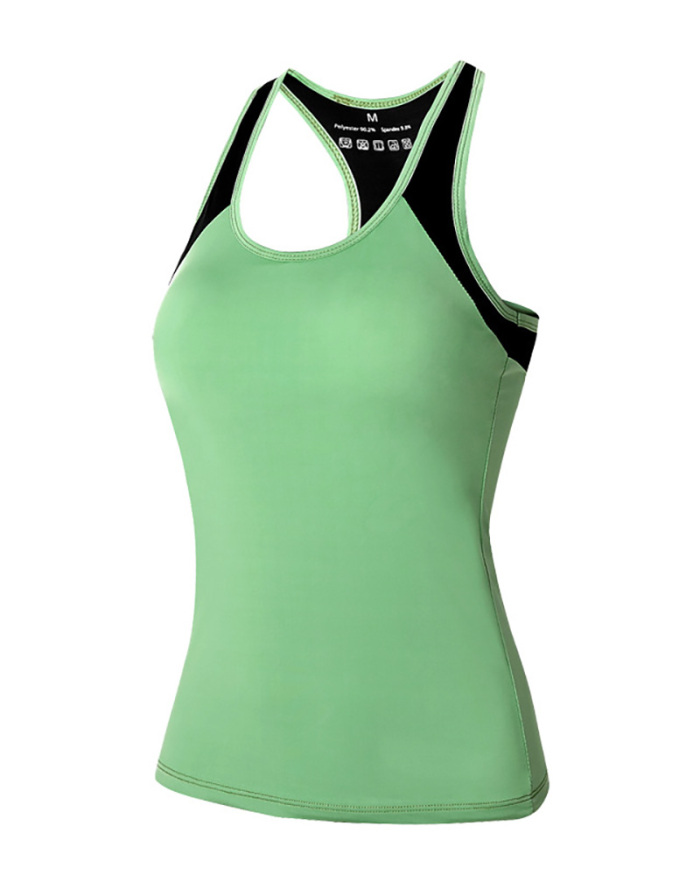 New Yoga Fitness Top Running Sports Women's Stretch Slim Fit I-shaped Vest Yoga Top M-2XL