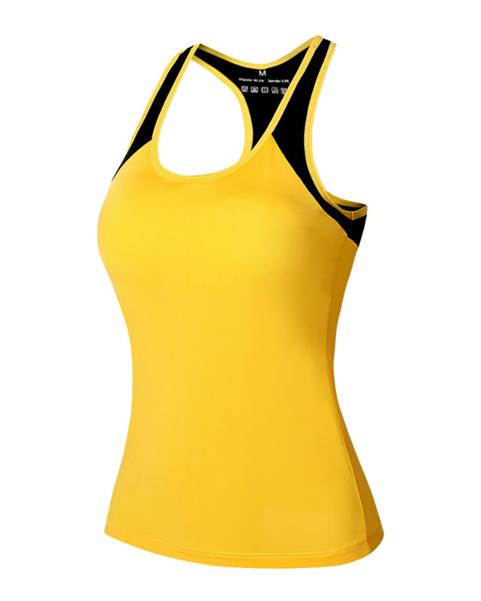 New Yoga Fitness Top Running Sports Women's Stretch Slim Fit I-shaped Vest Yoga Top M-2XL