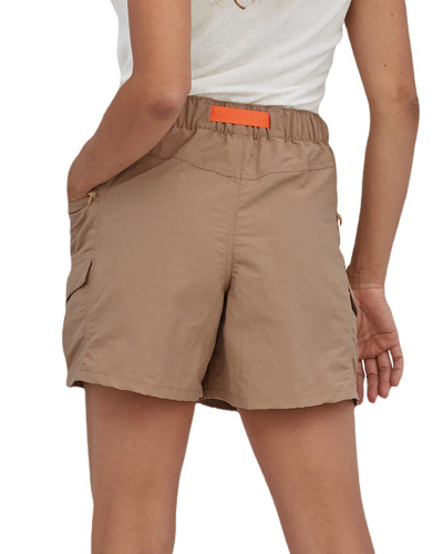 Women Big Pocket Solid Color High Waist Shorts Sports Casual Shorts Khaki Gray Green Black Pink S-3XL