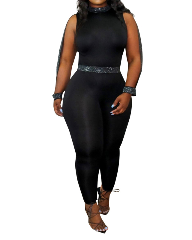Sexy Wholesale Sleeveless Women Jumpsuit S-XXL