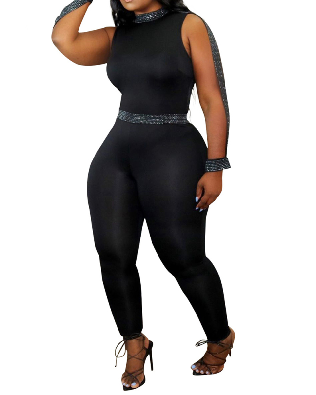 Sexy Wholesale Sleeveless Women Jumpsuit S-XXL