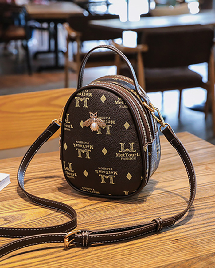 New High-end Commuter Bags Retro One-shoulder Messenger Handbags Simple Women's Bags Coffee Gray