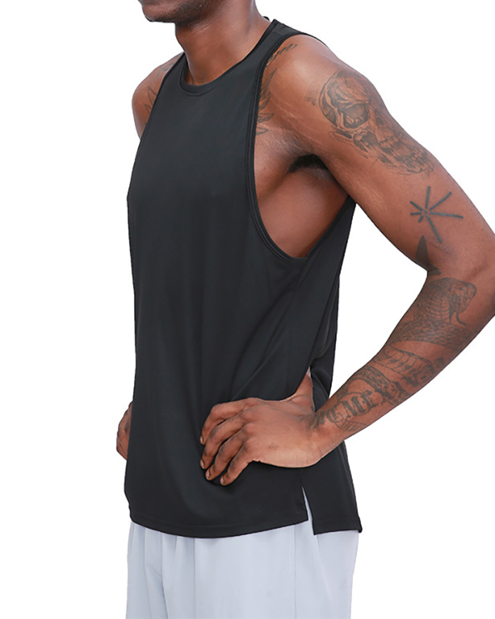 Men's Fitness Quick-drying Sleeveless Vest Outdoor Basketball Training Running Basketball Sports Vest M-2XL