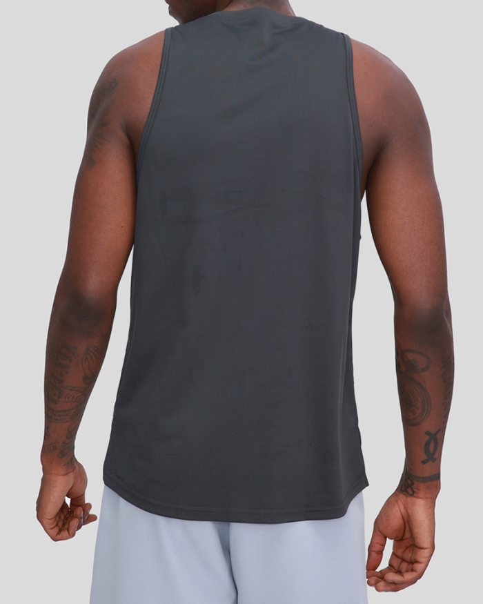 Men's Fitness Quick-drying Sleeveless Vest Outdoor Basketball Training Running Basketball Sports Vest M-2XL
