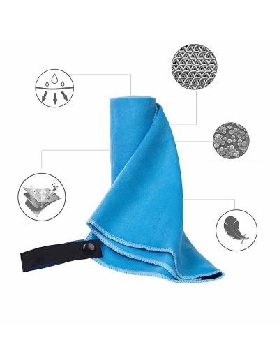 Double-sided Fleece Quick-drying Portable Yoga Fitness Sports Towel 40*80CM 76*152CM