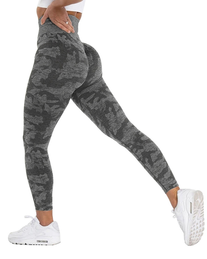 Hot Sale Seamless Camo Zebra Leopard Gym Pants S-L