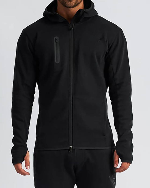 Men's Hoodies Outside Winter Track Suit Two-piece Sets Black M-2XL