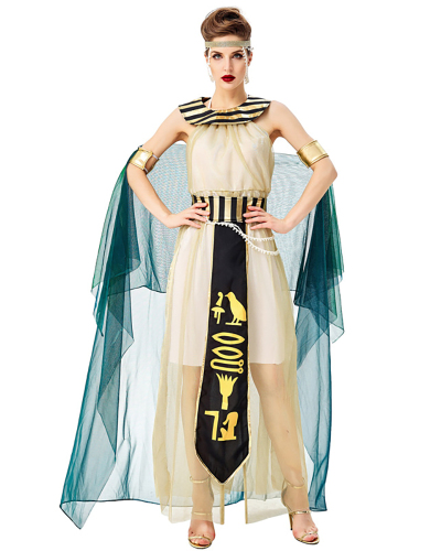 Halloween Cosplay Egyptian Pharaoh Cleopatra Goddess Costume Stage Opera Performance Costume
