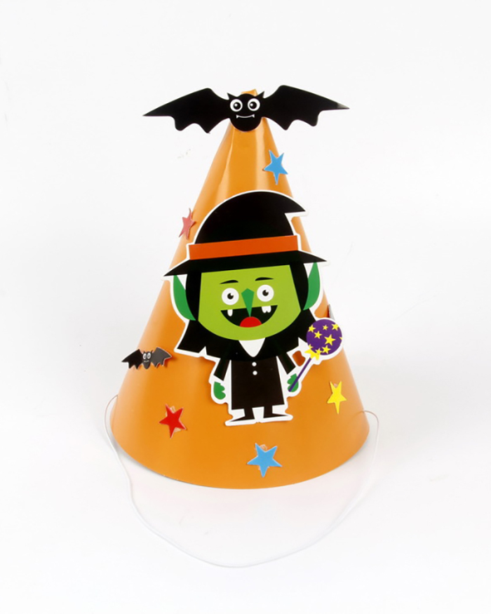 Wholesale Halloween Paper Kids Toys Halloween Decorations Hats Cartoon Hats