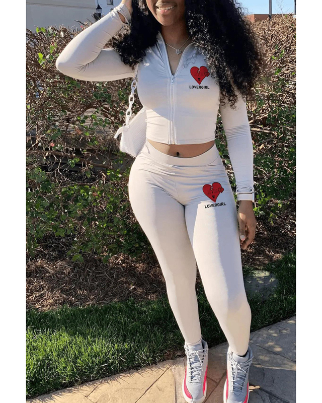 Long Sleeve Leisure Women Cute Two Piece Pant Set S-XXL