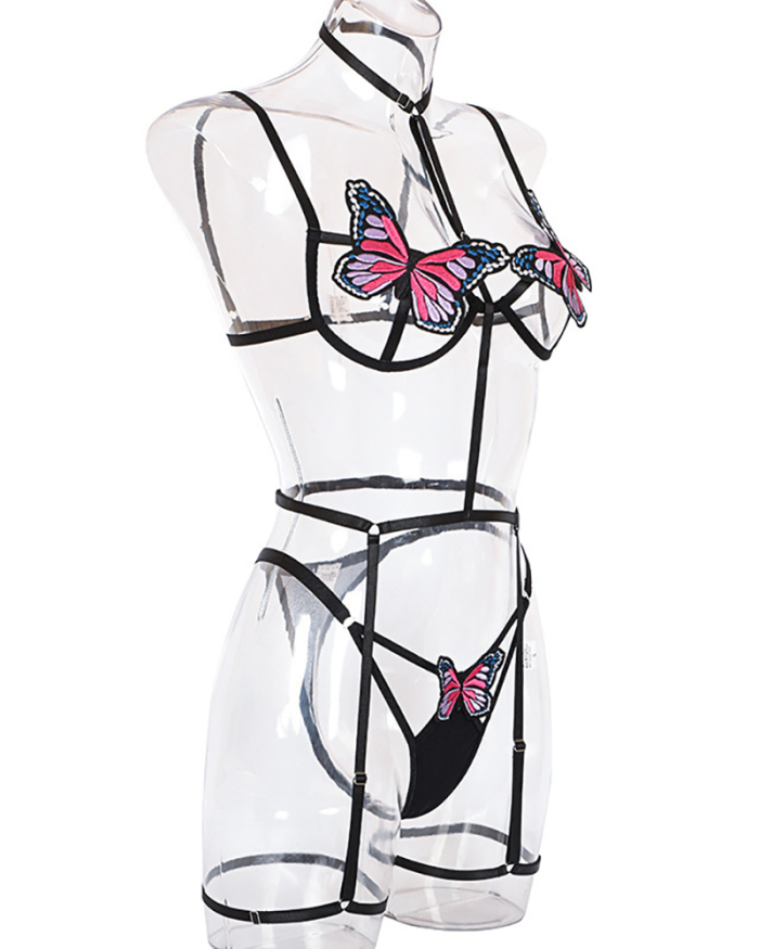 Butterfly Printed Cute Sexy Lingerie Set
