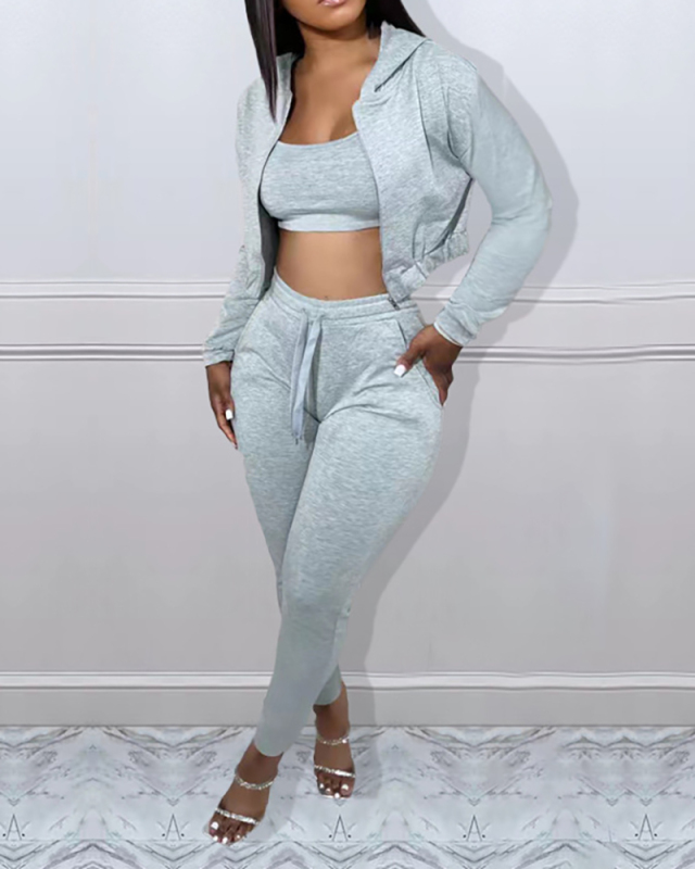 3 Piece Set Women Wholesale Causal Pant Set S-XXL