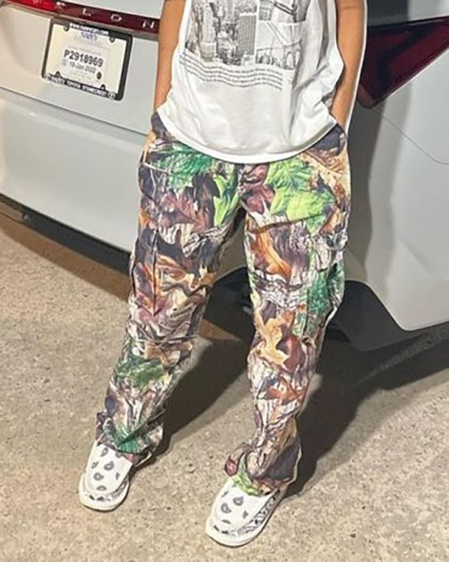 Tree leaf Printed Wholesale Trousers