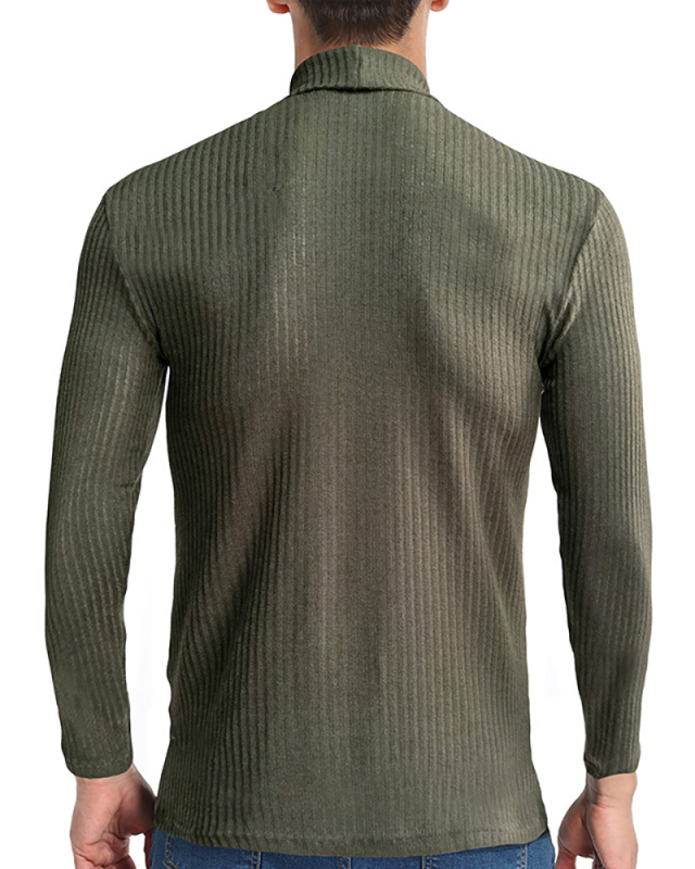 Solid Color Long Sleeve Men's Fall Winter Sweater White Black Gray Green Wine Red Coffee S-2XL