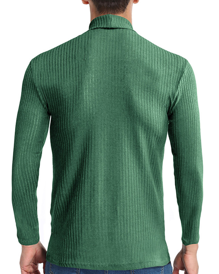 Solid Color Long Sleeve Men's Fall Winter Sweater White Black Gray Green Wine Red Coffee S-2XL