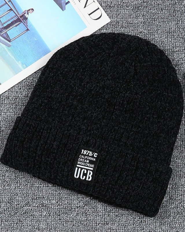 Men's Women Solid Color Warming Hot Trick Knit Hat Black Gray Brown Wine Red