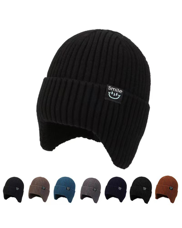 Autumn Winter Hat Thickened Warm Wool Hats Outdoor Men And Women Cotton Hat Winter Cold Hat Knitted Hat