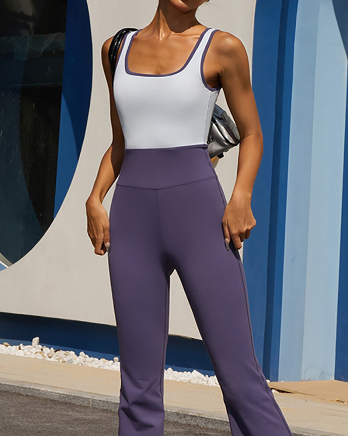 Women Contrast Color Wholesale Breatheable Trainning Yoga Wear