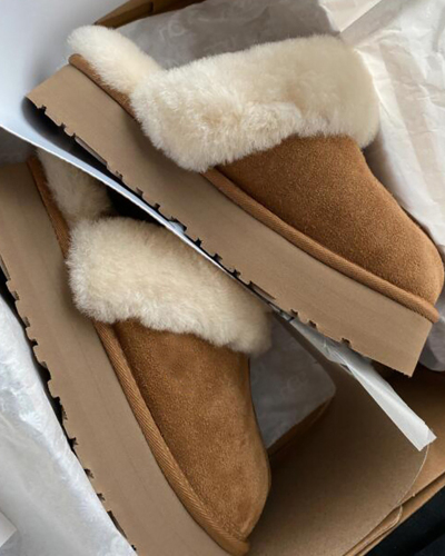 Factory Wholesale Ladies Winter Fur Slides