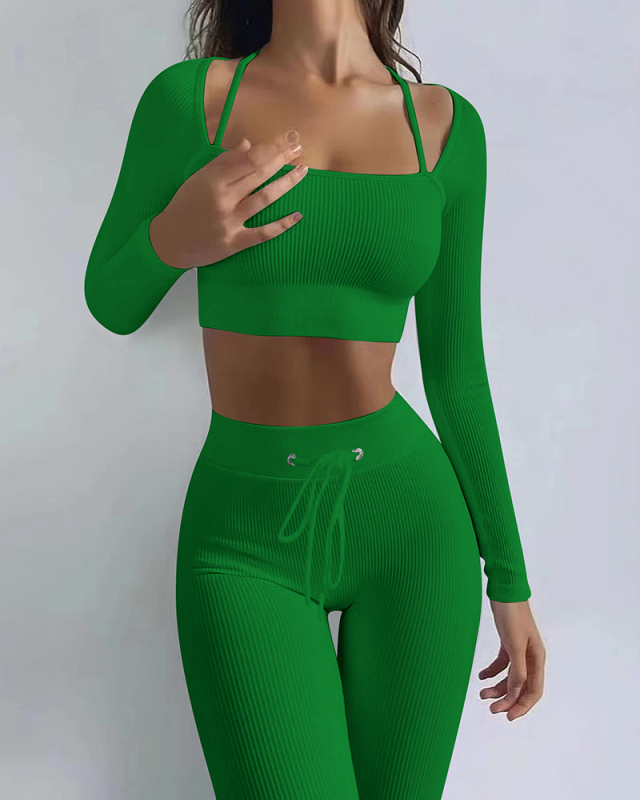 Solid Color Women New Two Piece Pant Set S-XL