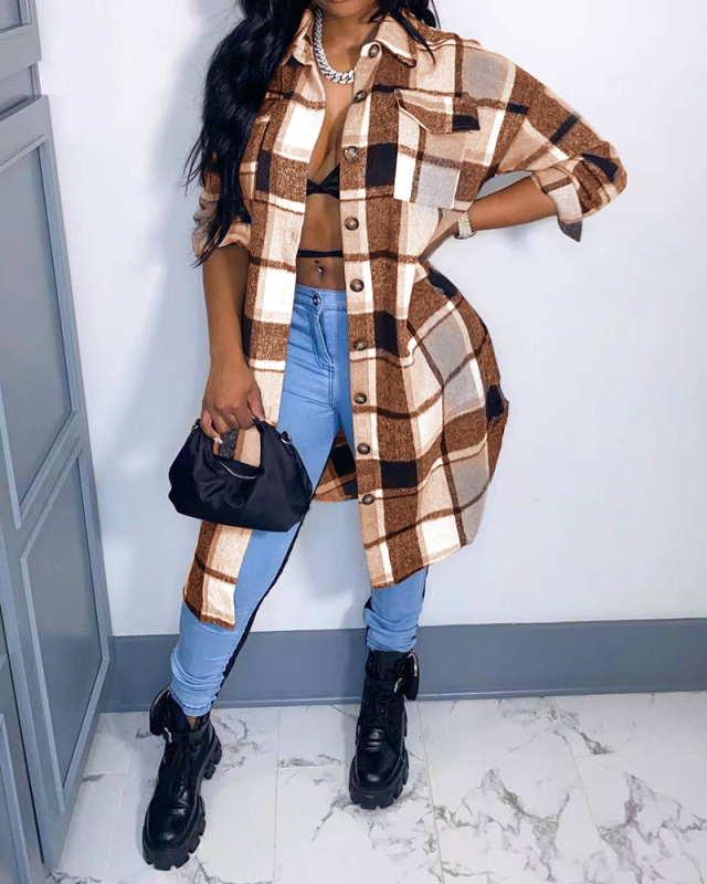 Fashion New Women Gitter Lapel Long Sleeve Long Coat Red Green Brown S-XL