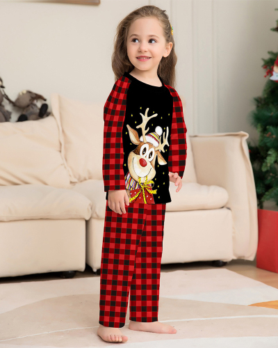 Copy Wholesale Cute Printed Deer Family Pajamas