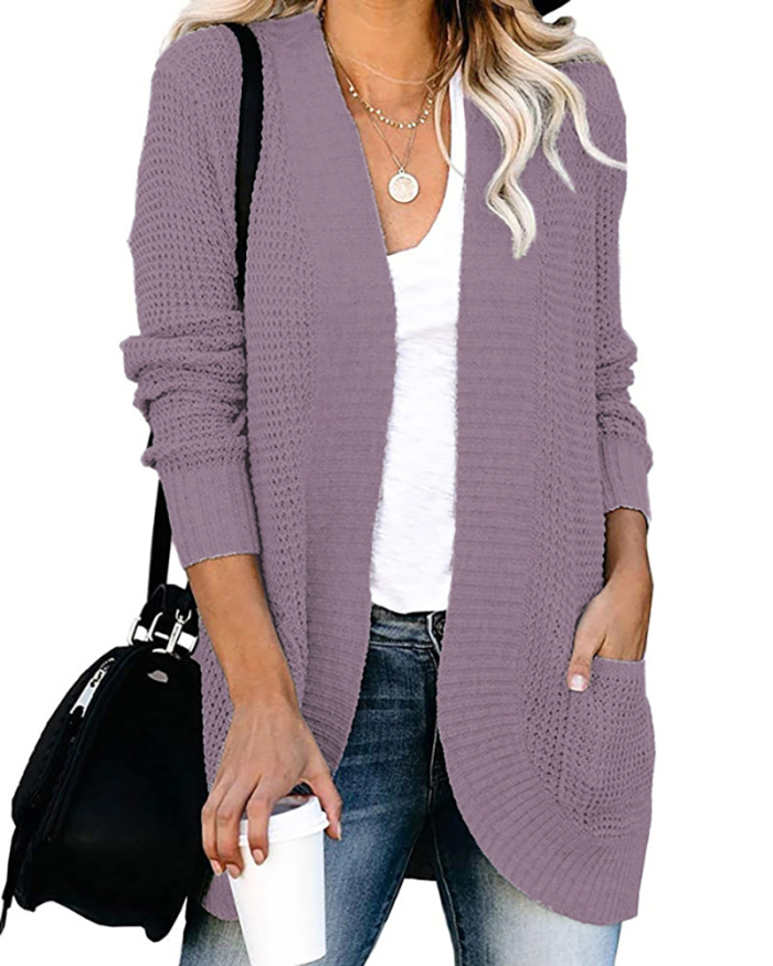 Women Casual Long Sleeve Cardigans Sweater Coat S-XL