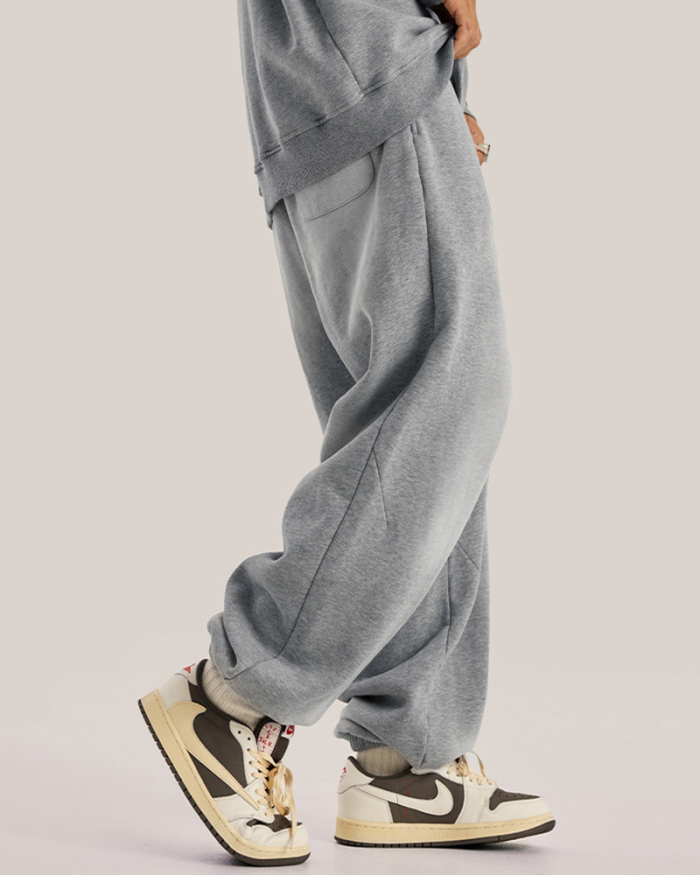 Cotton Vintage Unisex Gradient Retro Fashion Street Style Sweatshirt Top and Matching Pants S-XL