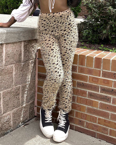 Leopard Printed Women Tight Leggings S-L