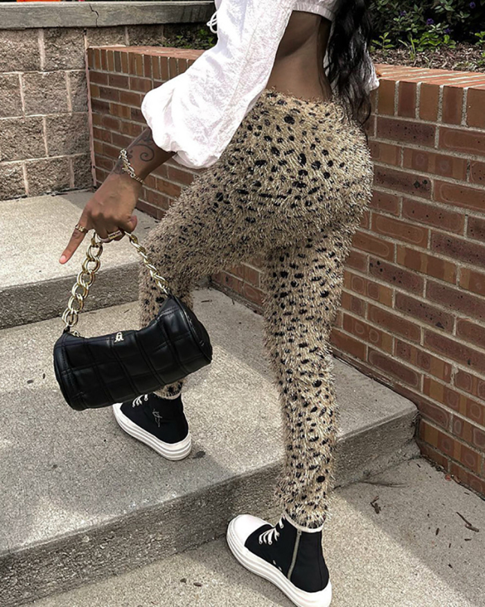 Leopard Printed Women Tight Leggings S-L