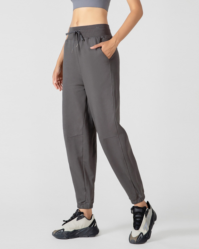 Cotton High Waist Loose Sports Jogger Pocket S-XL