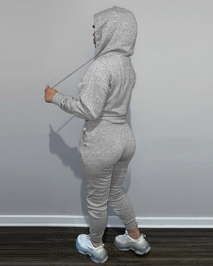 Women Long Sleeve Hoodies Face Printed Pants Sets Two Pieces Outfit S-5XL