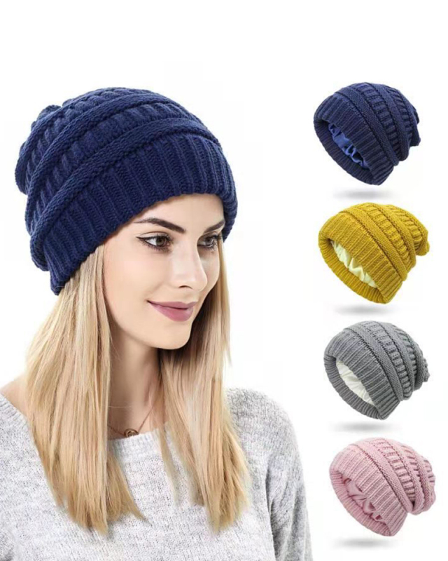 Fall & Winter Warm Hat (Inside Satin Fabric)