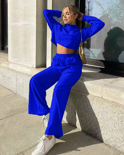 Solid Color Women Two Piece Fashion Two Piece Set