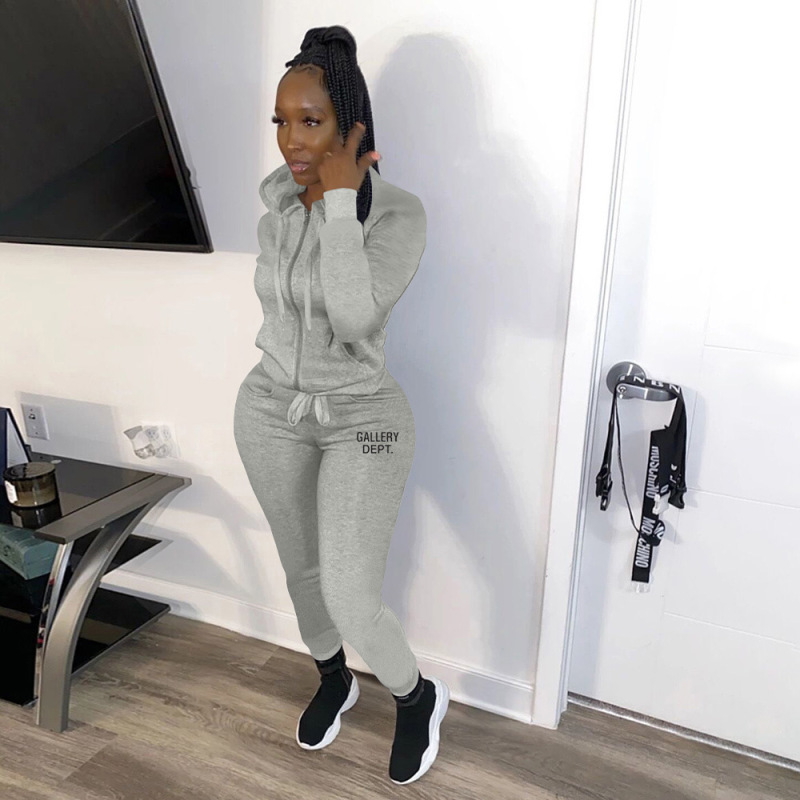 Women Sporty Causal Wear Set Wholesale Two Piece Pant Set S-3XL