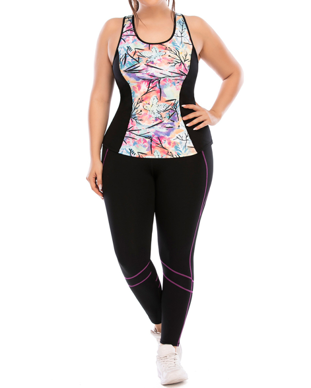 Hot Sale Sports Vest Slim Running Leggings Plus Size Yoga L-3XL