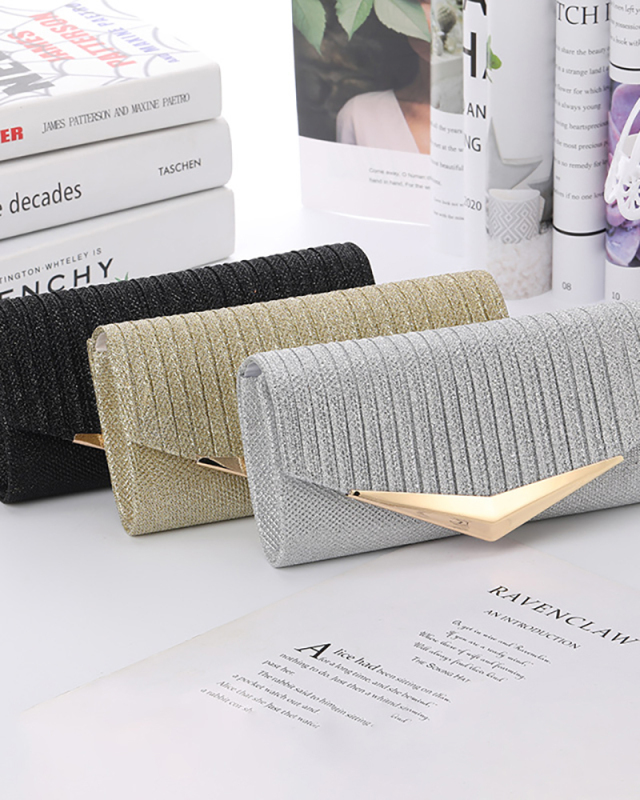 New Ladies Dinner Solid Color Wedding Package Chain Bag Women's Banquet Bag
