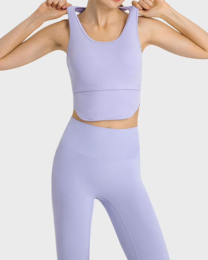 U-neck Wholesale Sport Breathable Yoga Vest