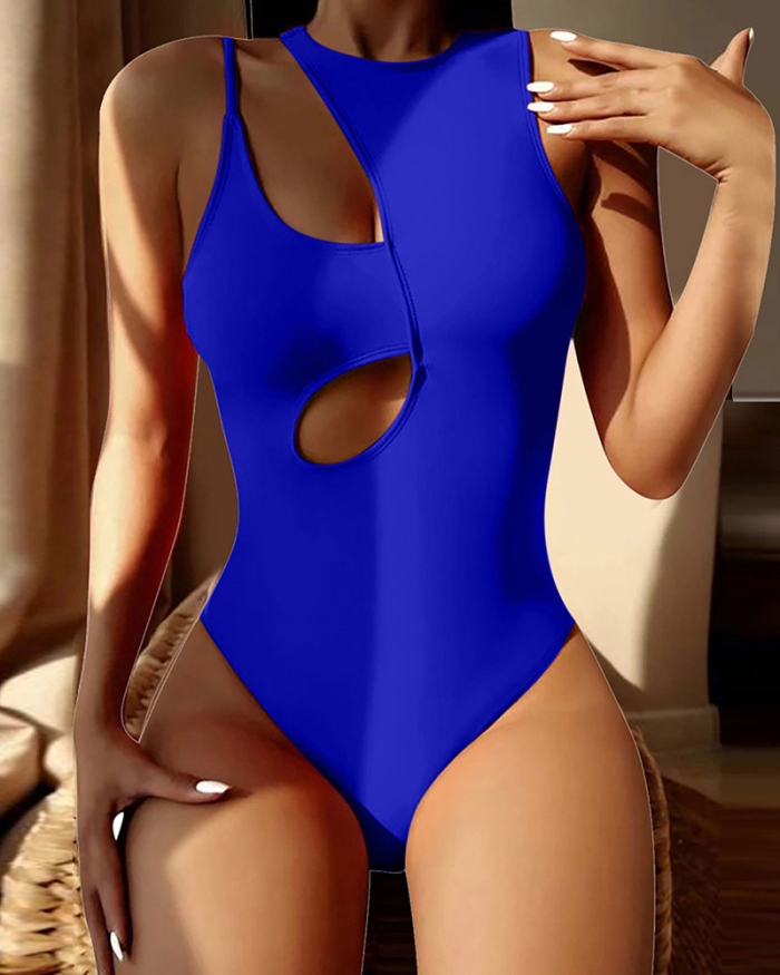 Hot Sale Hollow Out Sexy High Cut One-piece Women Swimsuit S-XL