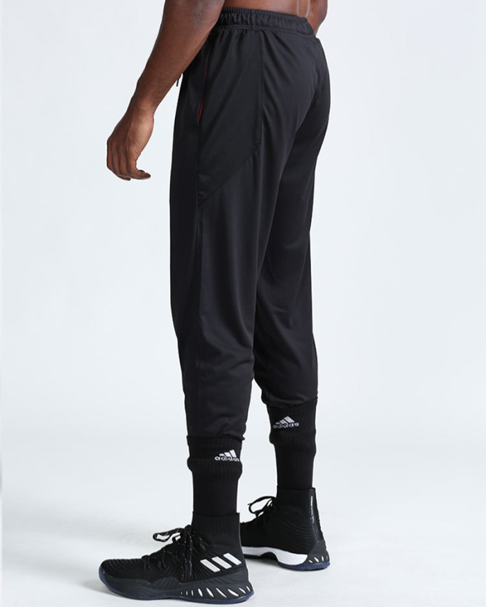 Men's Quick-dry Outside Running Training Sports Pants Black M-2XL
