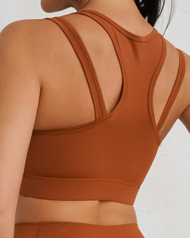Newest Women Solid Color Yoga Wear Hollow Out Sport Bra Slim Leggings Green Red Brown Black White S-L