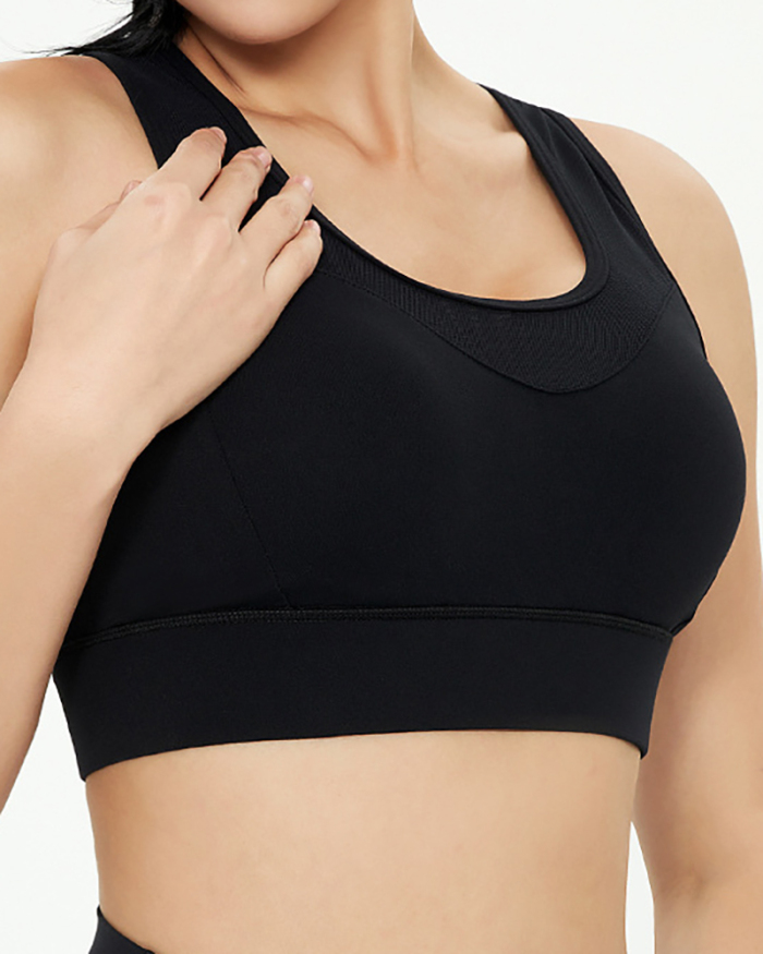 Women Back Zipper Energy Longline Bra Medium Support Workout Sports Bras