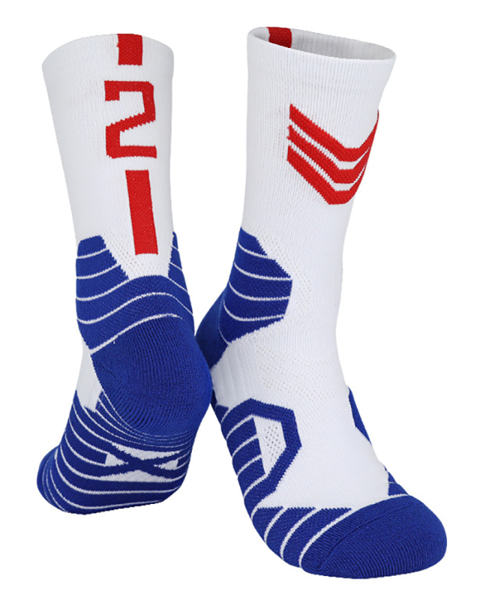Men's Basketball Socks Professional Actual Combat Sports Socks Thick Anti -Slip Towel Socks