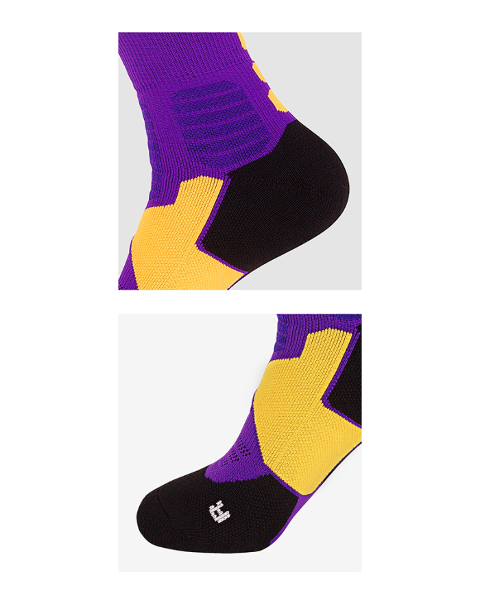 Men's Professional Running Basketball Middle Socks