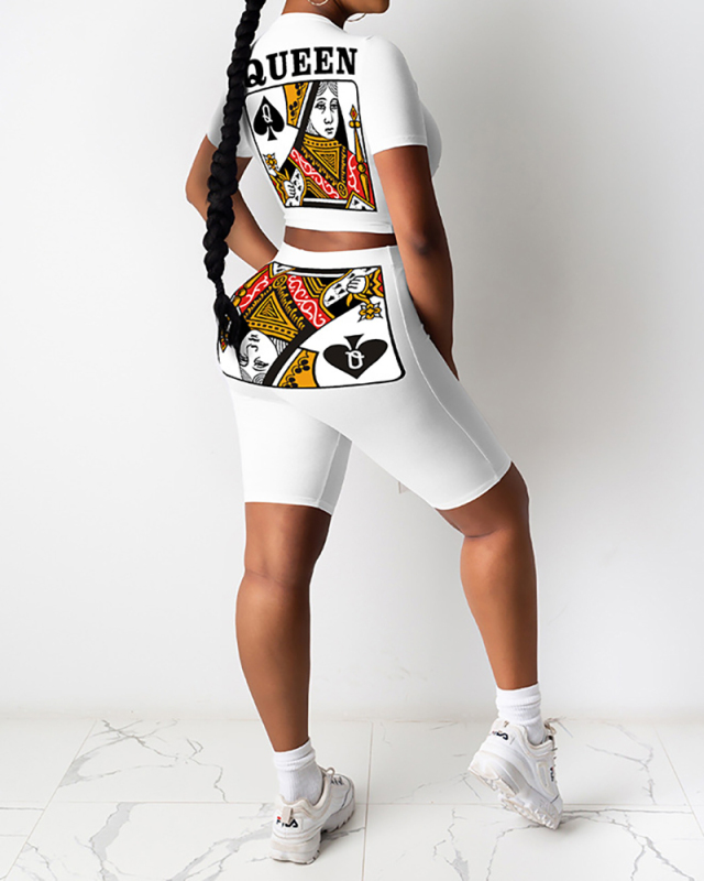 Wholesale Printed Women Summer Two Piece Short Set