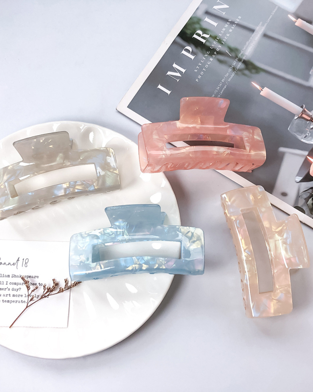 Elegant Women Hair Clip Large Acetate Hair Claw Clips Barrettes Carb Hairpin