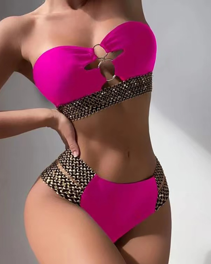 Solid Color Wholesale New Push Up Two Piece Swimwear S-L