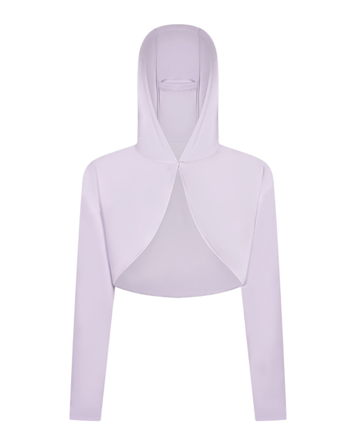 Women UPF50 Long Sleeve Summer Hoodies Coat White Gray Pink Blue Yellow Purple M-L