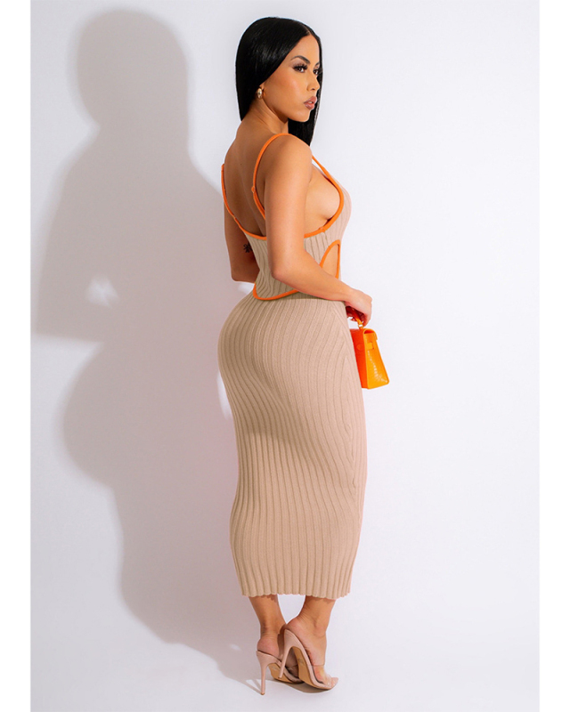 Sleeveless Summer Hollow Out Women Causal Dress S-XL