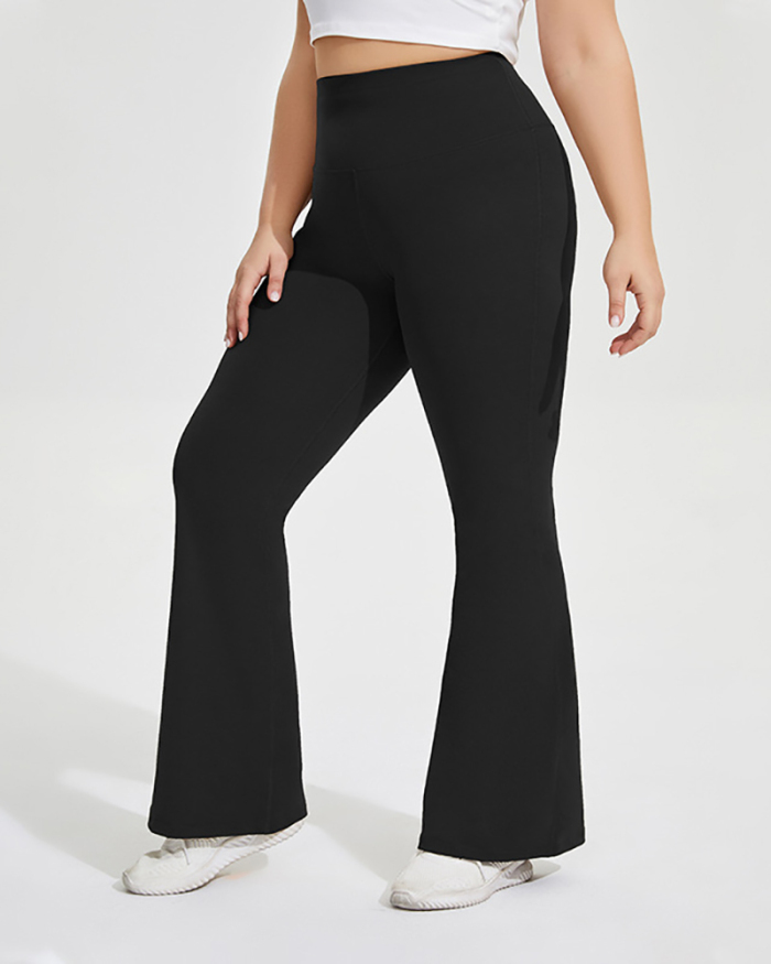 Woman Sports Active Wear Plus Size Wide Leg Women Pants Coco Green Black XL-4XL